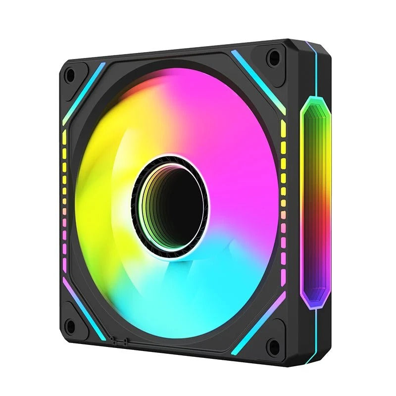 COOLMOON Prism Block Wireless ARGB 120mm PWM fan Forward Black