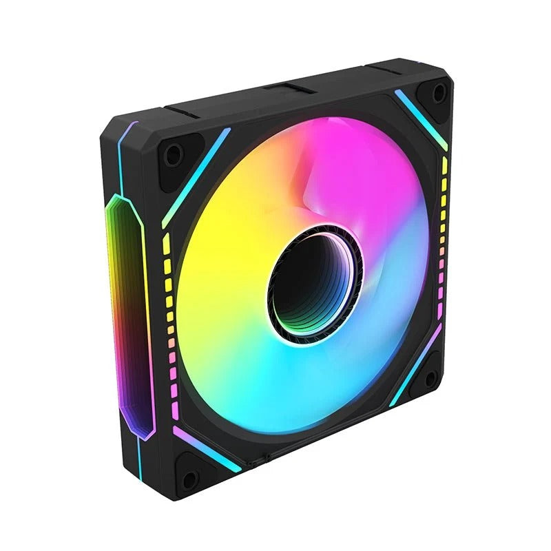 COOLMOON Prism Block Wireless ARGB 120mm PWM fan Forward Black