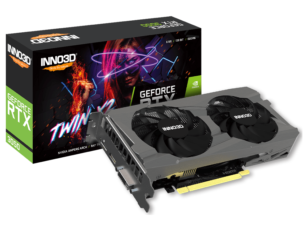 Inno3D GeForce RTX 3050 6GB TWIN X2 V2 GDDR6 Graphics Card