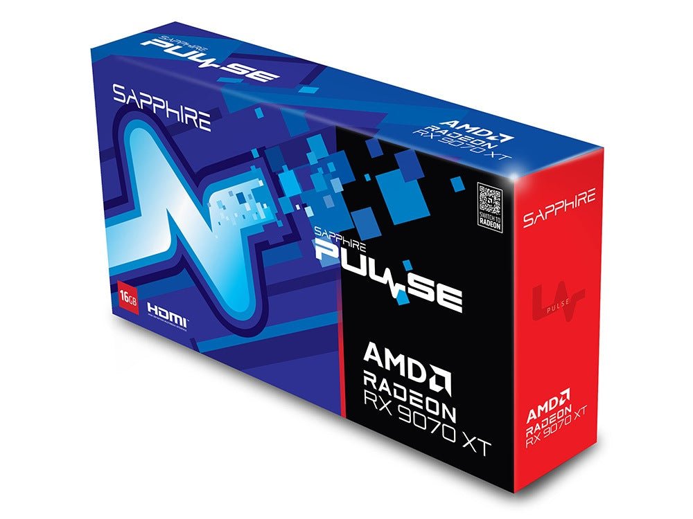 Sapphire PULSE Radeon RX 9070 XT 16GB GDDR6 Graphics Card