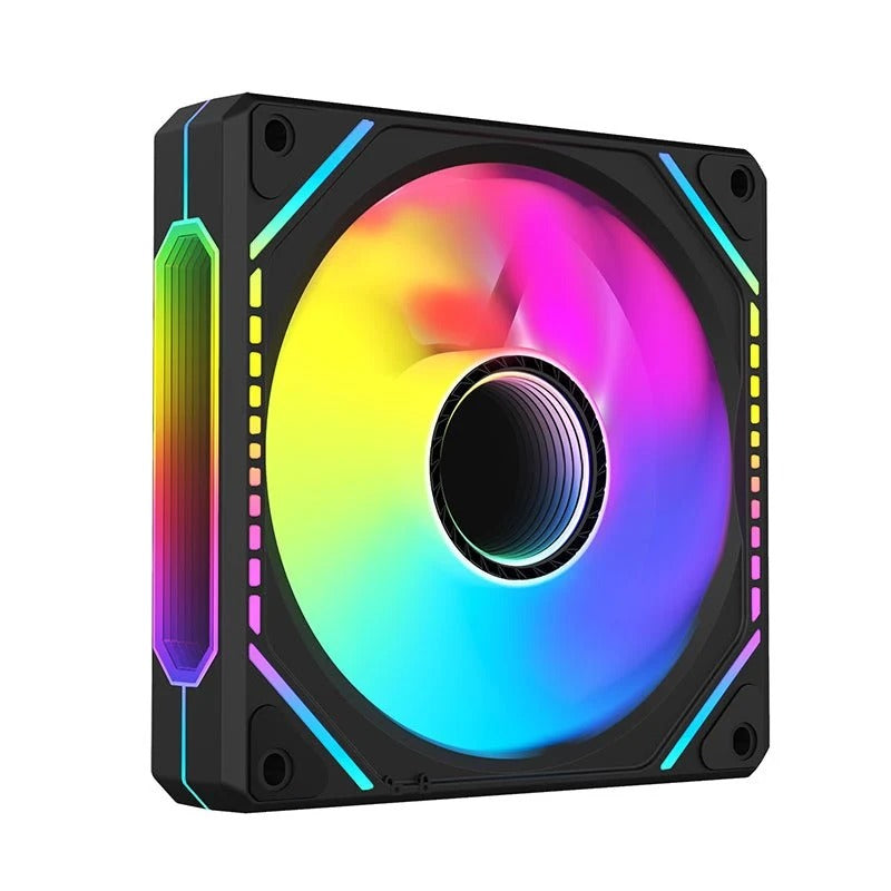 COOLMOON Prism Block Wireless ARGB 120mm PWM fan Forward Black