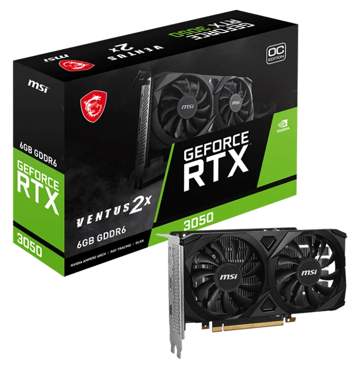 MSI GeForce RTX 3050 Ventus 2X OC 6GB GDDR6