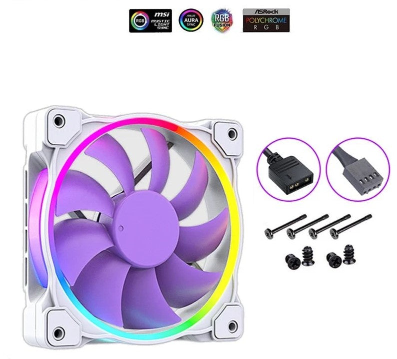 ID-COOLING ZF Series 120mm Purple Addressable RGB LED Fan