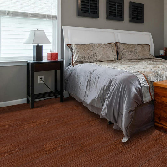 Peel and stick vinyl  floor planks - 91 X 15 cm (36pcs in a pack) covering 54sqft area- Dark Brown