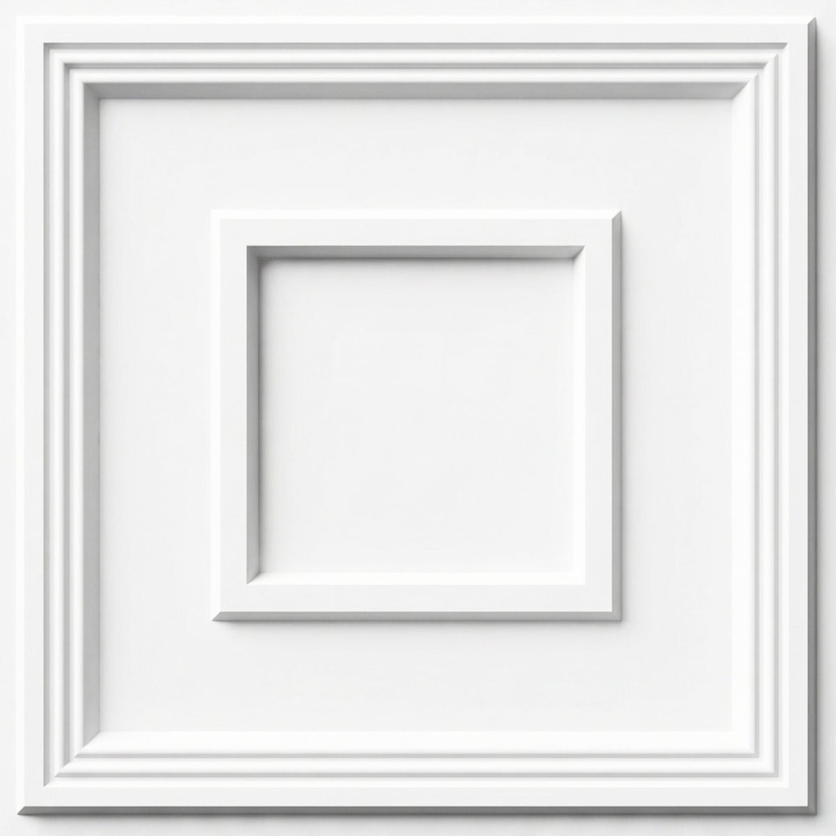 Modern PVC False Ceiling - 60x60 cm Square Design White