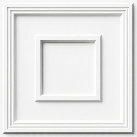 Modern PVC False Ceiling - 60x60 cm Square Design White