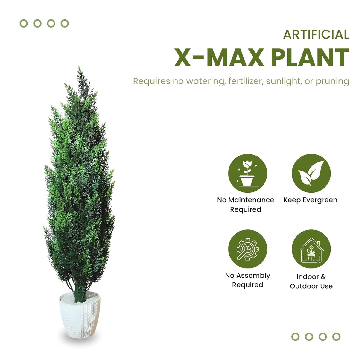 Artificial Plant Cedar Tree UV Resistant Cypress Plant With Pot
