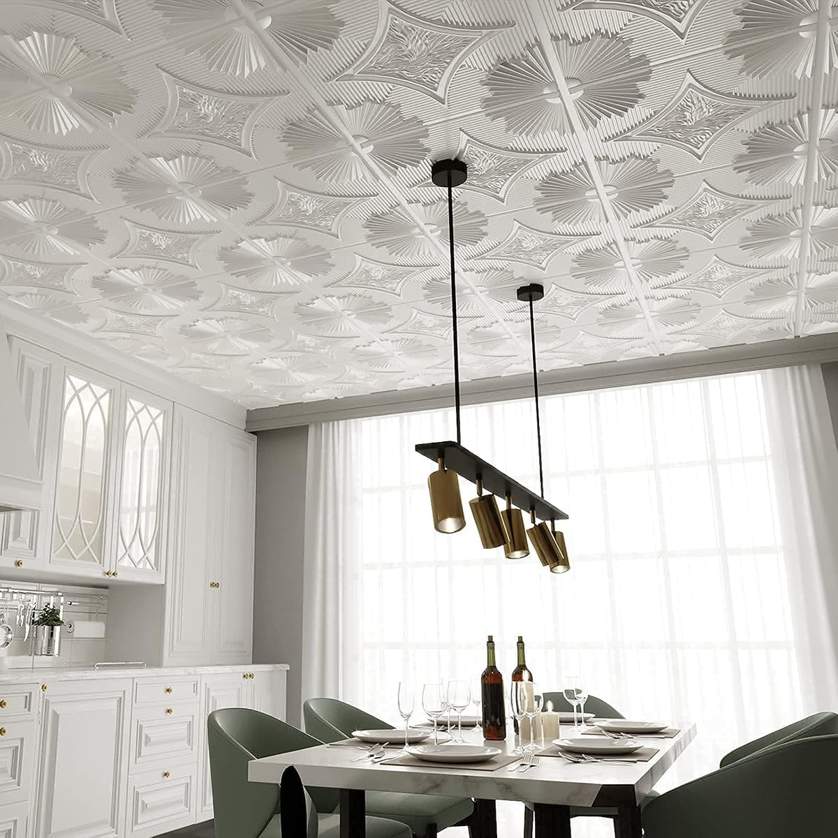 Modern PVC False Ceiling - 60x60 cm Victorian Design