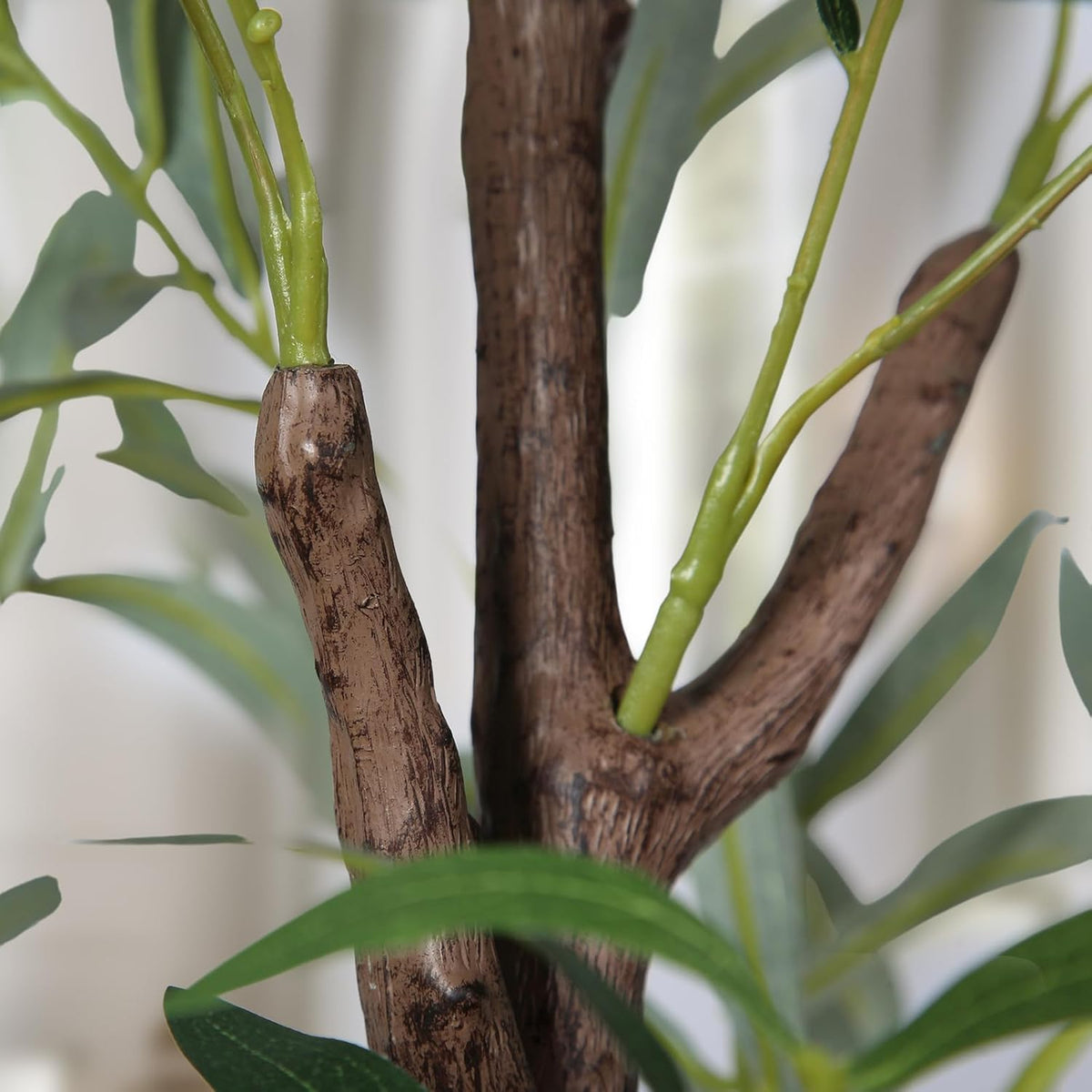 Artificial Plant Olive Tree | Lifelike Faux Olive Plant with Plastic Pot for Home Office