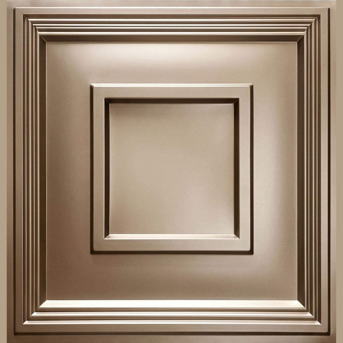 Modern PVC False Ceiling - 60x60 cm Square Design Metallic Coffee
