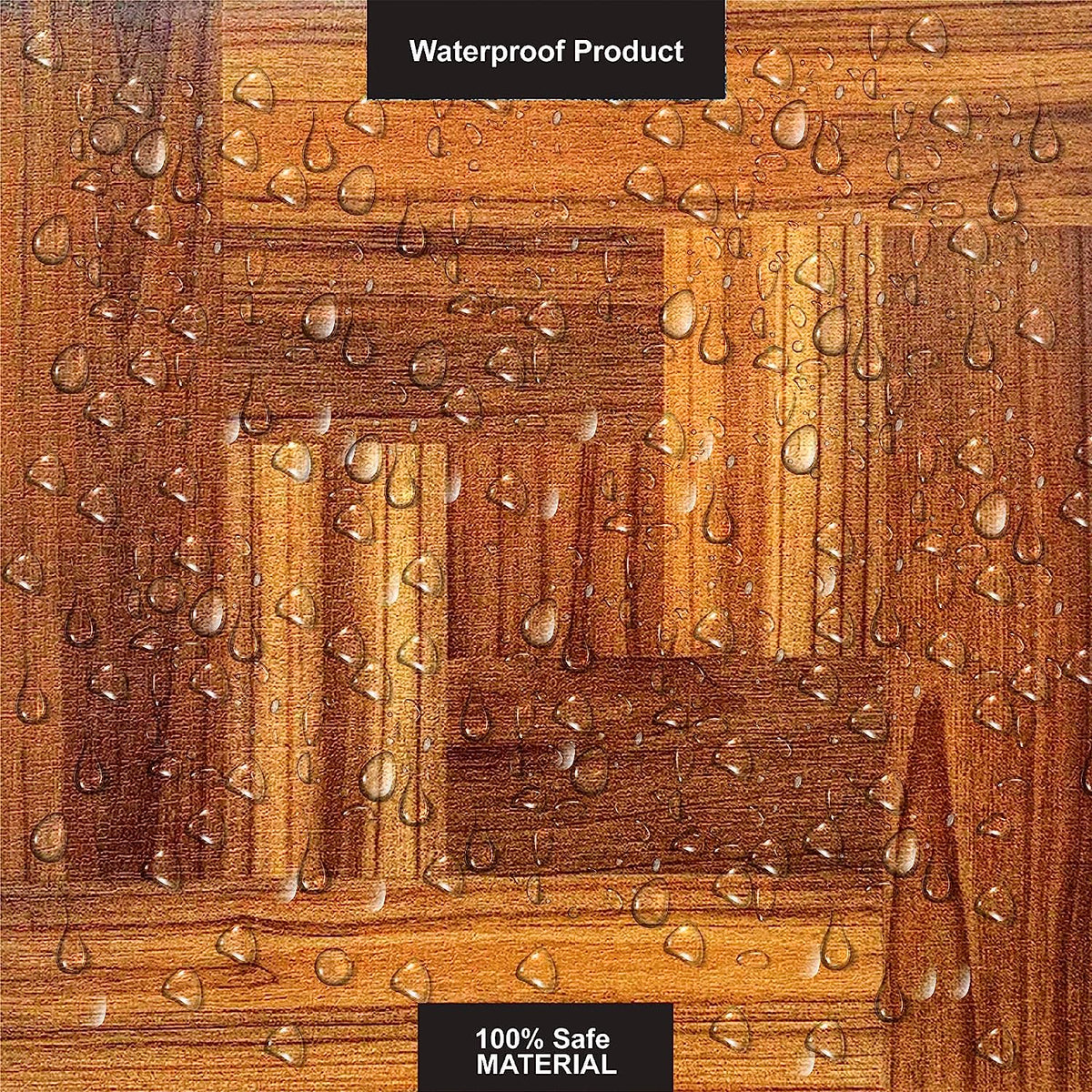 Peel and stick vinyl floor tiles 30 X 30cm (11pcs in a pack) covering 11sqft area- Brown