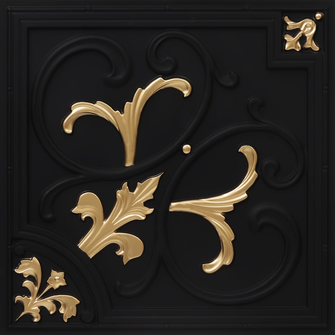 Modern PVC False Ceiling - 60x60 cm Lilies Design