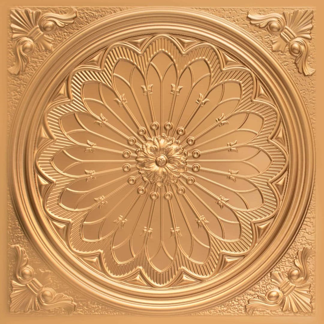 Modern PVC False Ceiling - 60x60 cm Grand Dahlia Design