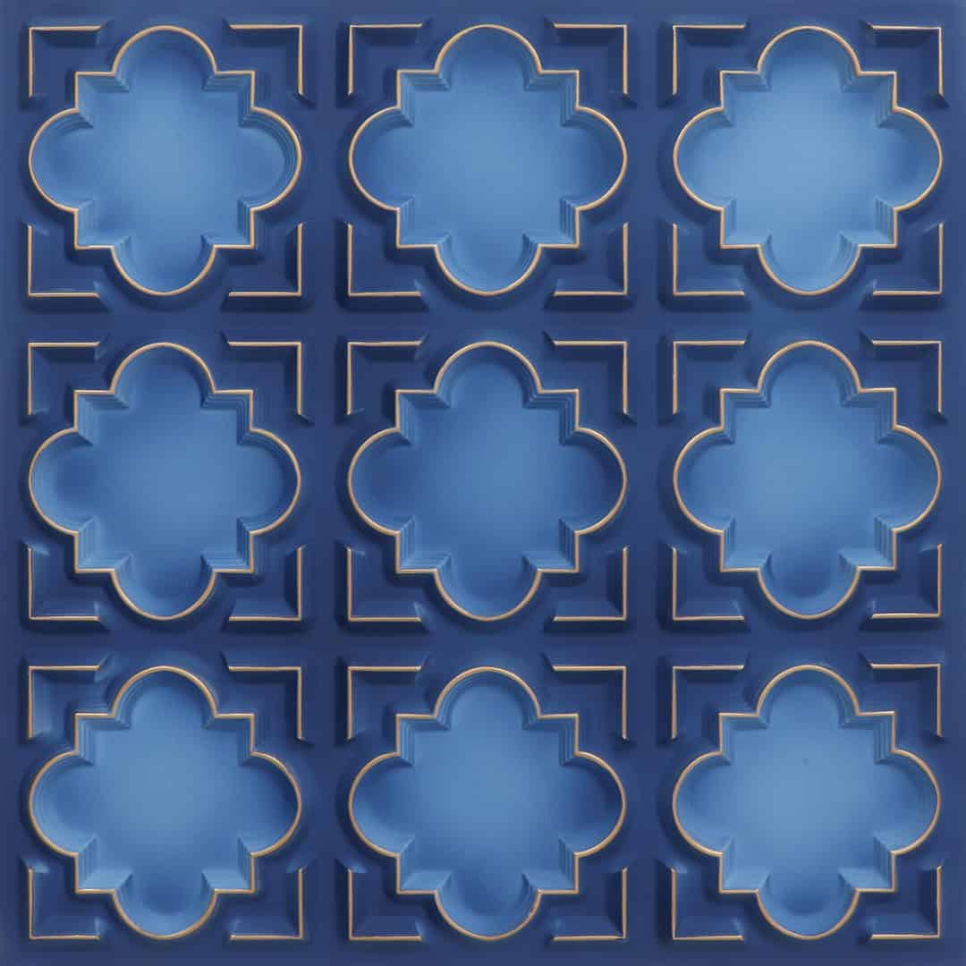 Modern PVC False Ceiling - 60x60 cm Quatrefoil Design