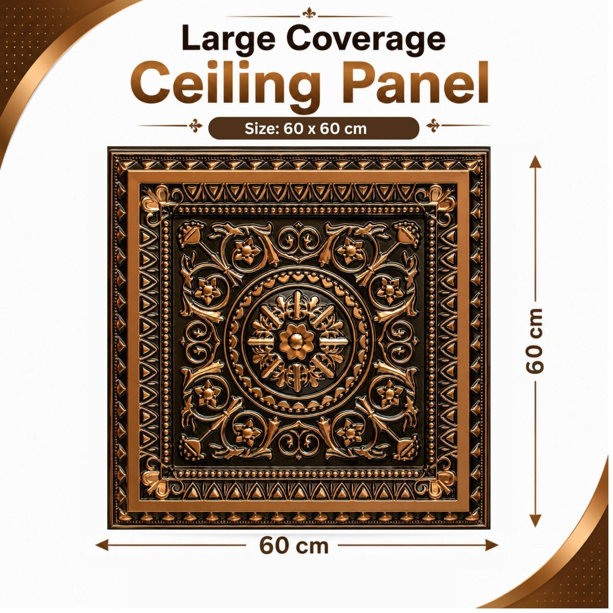 Modern PVC False Ceiling - 60x60 cm Rajwada Design