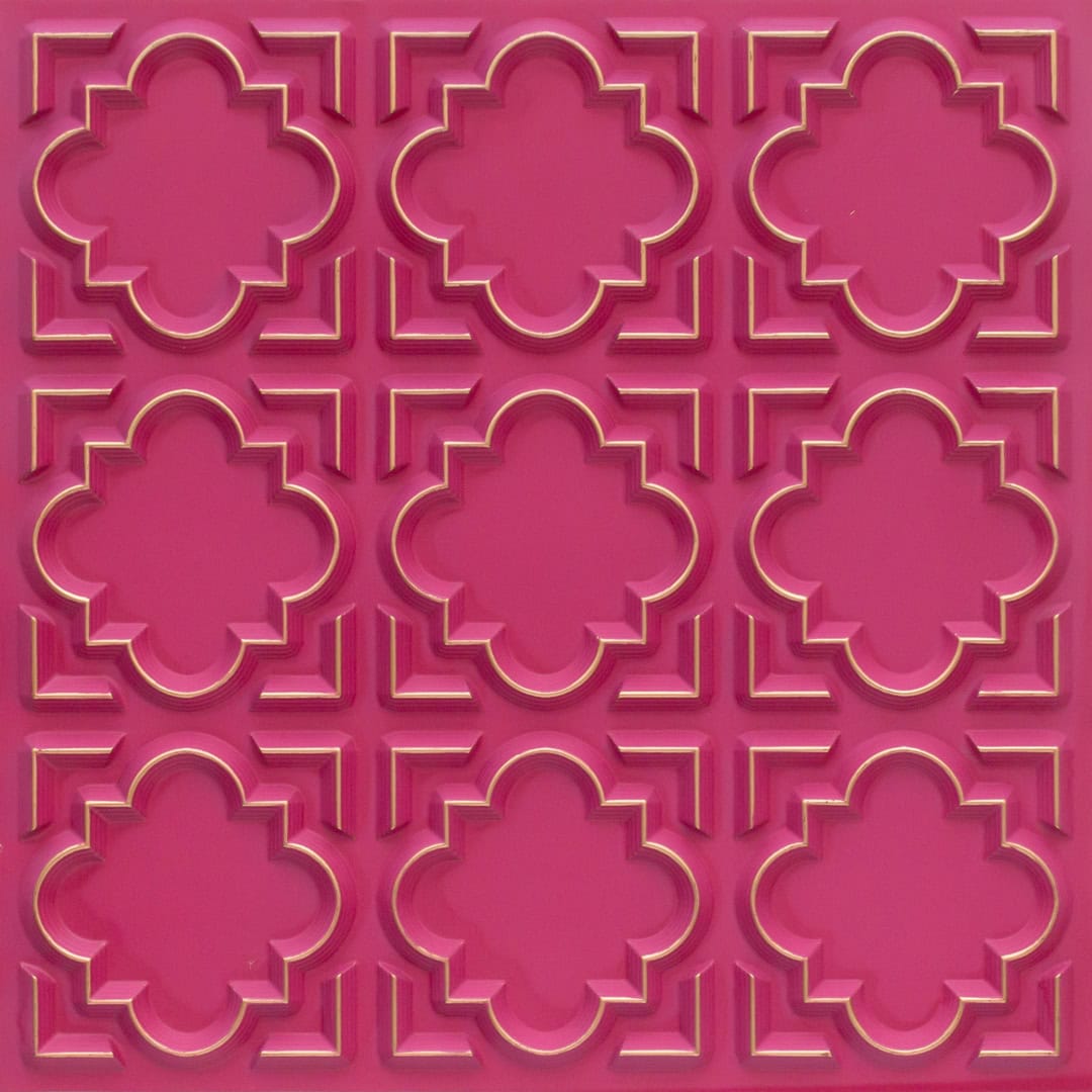 Modern PVC False Ceiling - 60x60 cm Quatrefoil Design