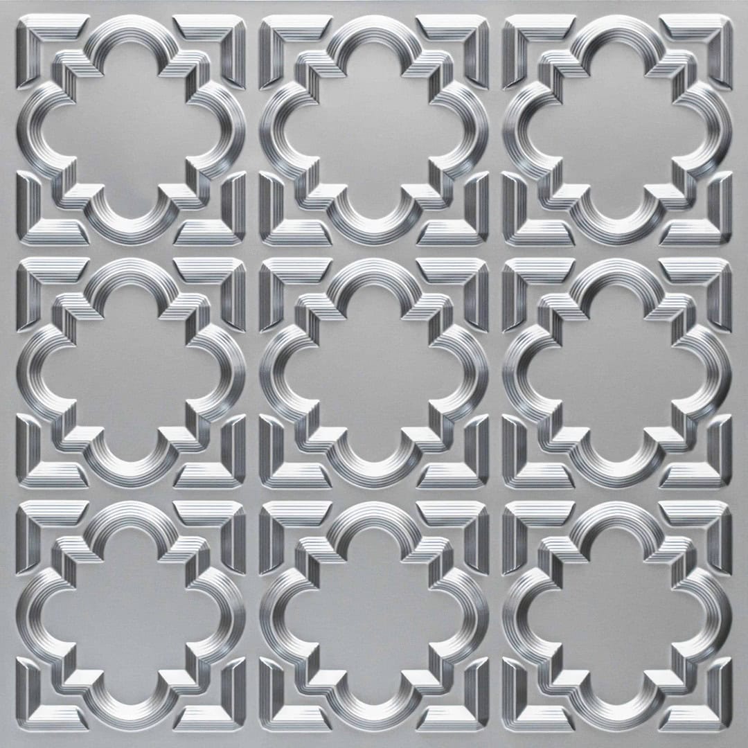 Modern PVC False Ceiling - 60x60 cm Quatrefoil Design
