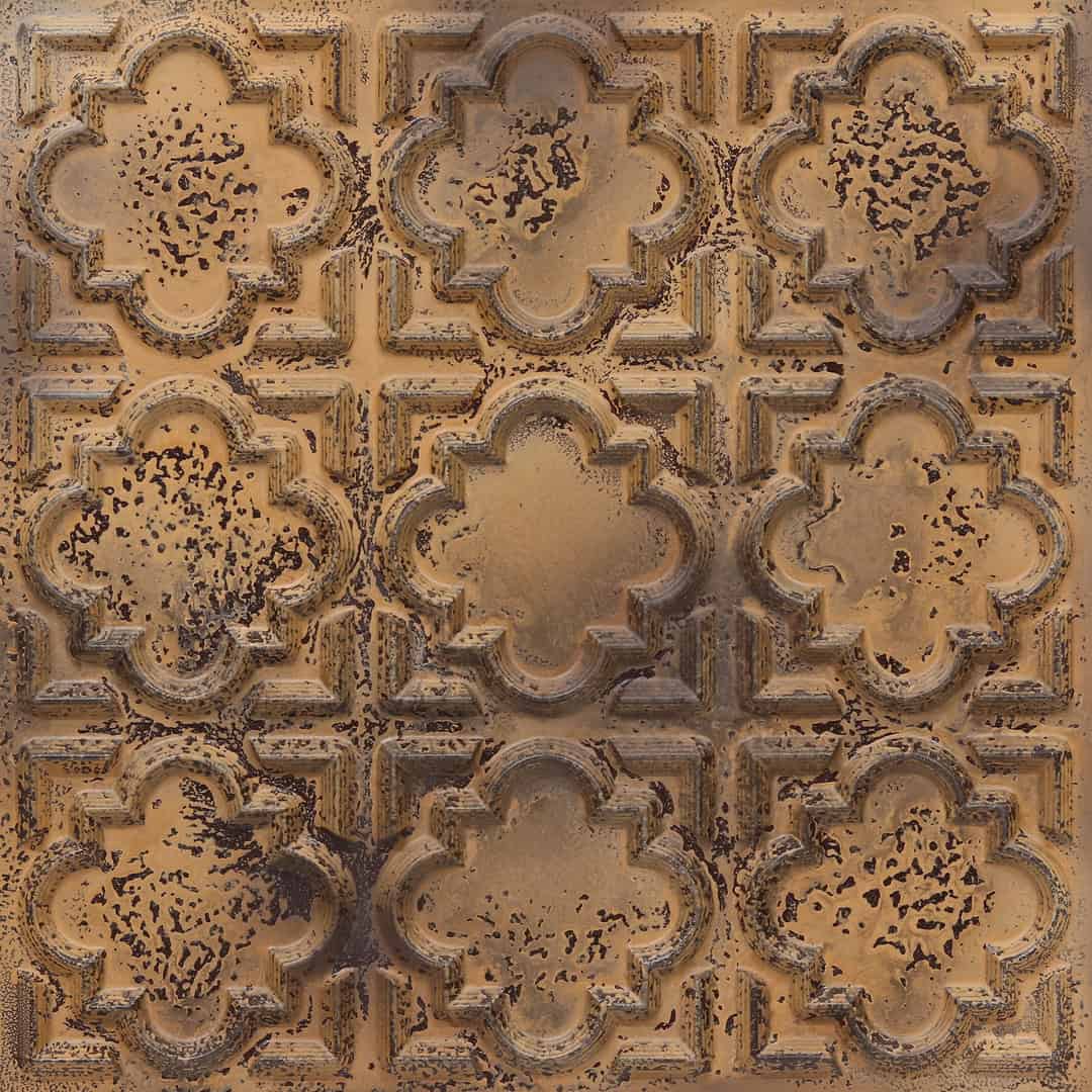 Modern PVC False Ceiling - 60x60 cm Quatrefoil Design