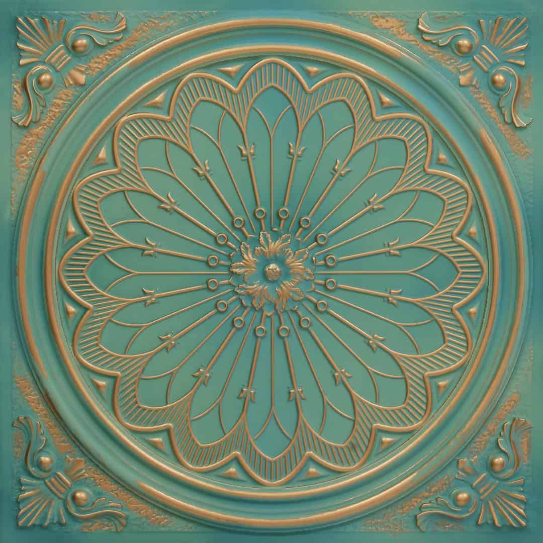 Modern PVC False Ceiling - 60x60 cm Grand Dahlia Design