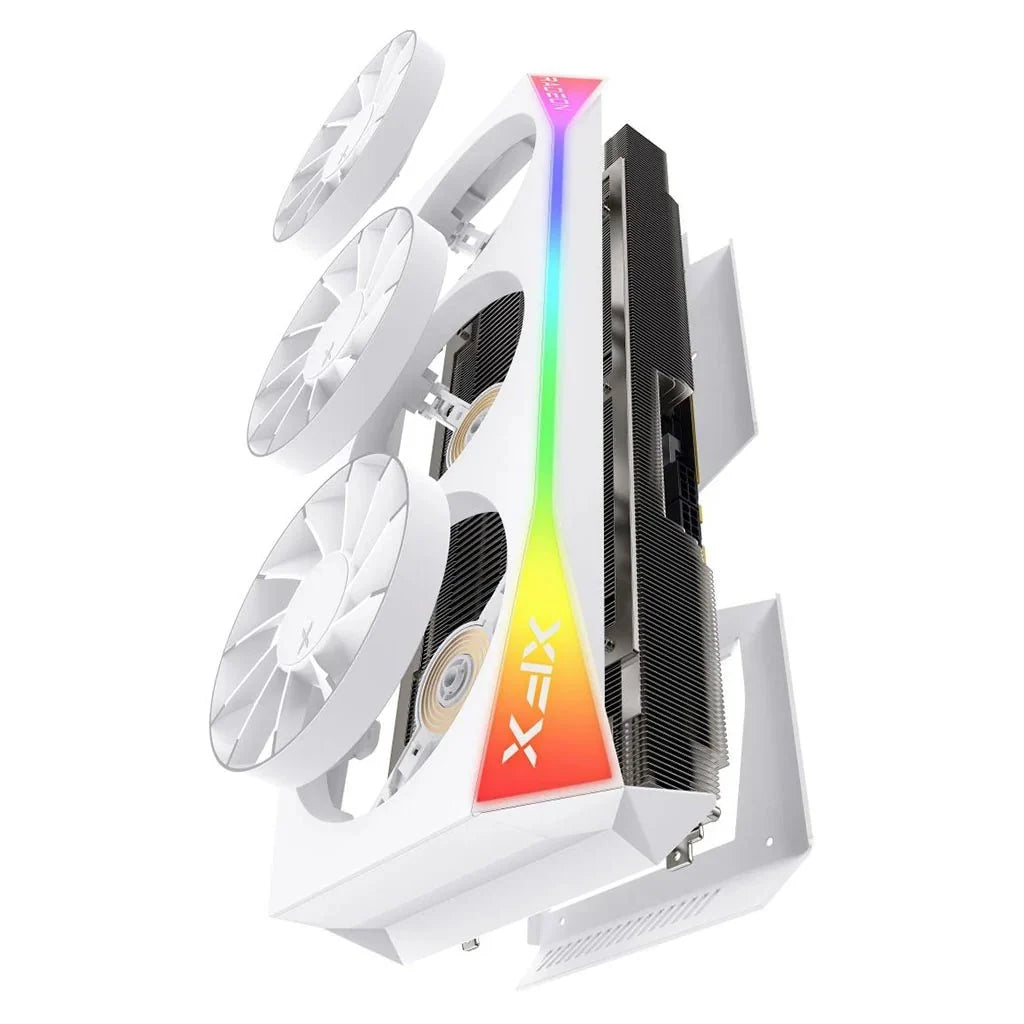XFX Mercury AMD Radeon RX 9070XT OC White Gaming Edition with RGB