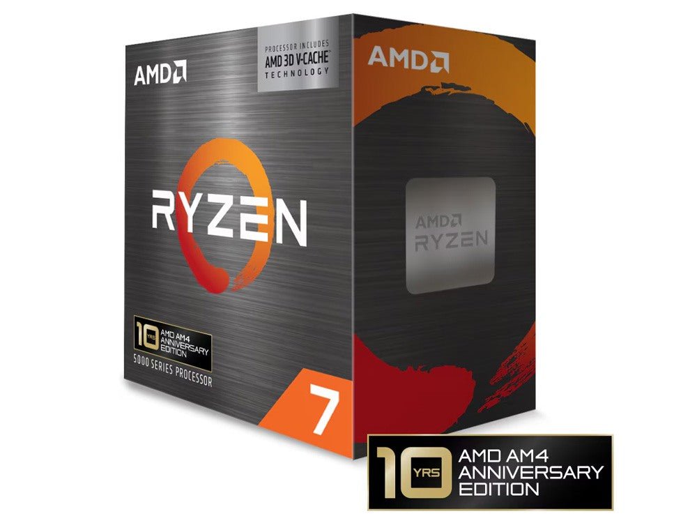 AMD Ryzen 7 5800X3D 8 Core 16 Thread Up to 4.5GHz AM4 - No HSF Retail Box - 10th Anniversary Edition